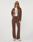 BROWN STRIPE MODAL JACKET