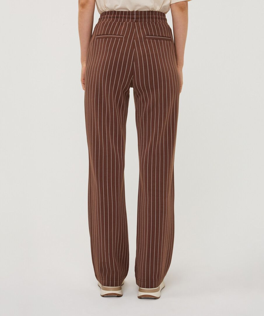 BROWN STRIPE MODAL TROUSERS