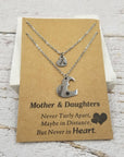 Sun & Moon Heart Necklace Set - Mother's Day Gift