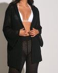 Black Cardigan Hoodie/COVERUP